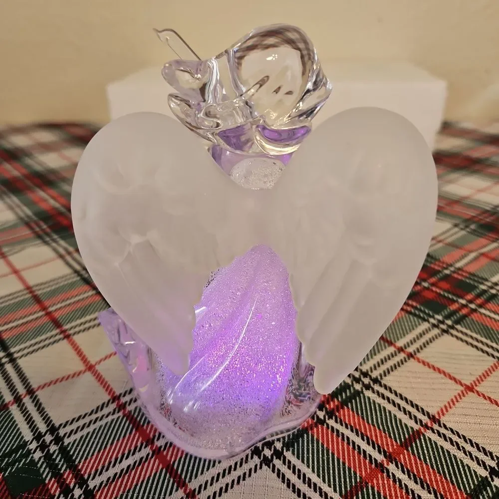 JCPenny Home Collection Colorful Acrylic LED Noel Series Angel Figurines
